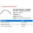 thumbnail image 2 of Rear Center Brake Hose - Compatible with 1952 - 1954 Mercury Monterey 1953, 2 of 2