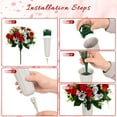 thumbnail image 5 of Lyacmy Artificial Cemetery Flowers with Vase ,Set of 2 Artificial Rose Bouquet Graveyard Memorial Flowers for Cemetery Headstones Decoration, 5 of 12