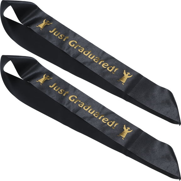 2pcs Graduation Party Etiquette Sashes for Students, Shoulder Strap Decor, Grad Party Supplies
