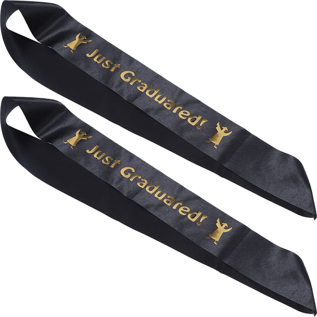 KAKOWELY 2 piezas de faja decorativa para etiqueta de fiesta de graduación, correa de hombro para estudiantes de graduación, suministros para fiesta de graduación