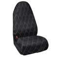 thumbnail image 2 of Uourmeti Terry Cloth Car Seat Cover Machine Washable, Compatible with Truck Seat SUV, Bucket Seat Protector Fit for Sedan Automotive (Black Diamond Quilted 1 Pack), 2 of 7