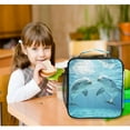 thumbnail image 6 of ALAZA Dolphins Swim Lunch Box Insulated Lunch Bag Reusable Thermal Cooler Tote School Picnic, 6 of 6