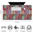 thumbnail image 5 of Long Mouse Pads for Desk,Multicolor Ethnic Diamond Pattern Desk Mats on Top Of Desks, Desk Mouse Pad Extra Large with 3mm Non-Slip Base and Stitched Edge for Gaming,Office,Work,Home 47.3"x23.6", 5 of 6