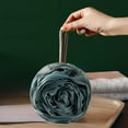 thumbnail image 1 of Rose Design Bath Sponge - Decorative Mesh Shower Pouf with Hanging Rope, 1 of 8