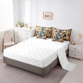 thumbnail image 3 of YST Nautical Anchor Comforter Set, 7-Piece, Full, Brown and Navy Blue, 3 of 4