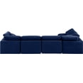 thumbnail image 3 of Meridian Furniture Indulge 164" Velvet L-Shaped Modular Sectional in Navy, 3 of 10