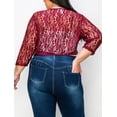 thumbnail image 3 of Women's Plus Size Casual Lace Bolero Cardigan, 3 of 6