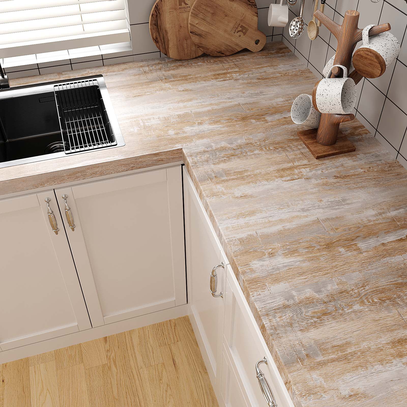 VEELIKE Grunge Wood Peel and Stick Wallpaper 15.7''x354'' Wood Peel and Stick Countertop Vinyl Wall Paper Removable Self Adhesive Brown Wood Grain Contact Paper for Countertops Desk Table Shelf Walls