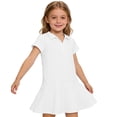 thumbnail image 2 of LWavelet Back to School Uniform Dress for Girls Short Sleeve Pique Polo Dress Summer School Uniform Kids Casual Sundress, 2 of 6