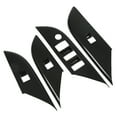thumbnail image 2 of 4 Pcs Door Window Control Panel Cover Carbon Fiber Style Window Lifter Decor for Hilux 2015‑2021 LHD, 2 of 9