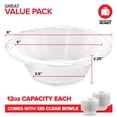 thumbnail image 2 of 120 Pack 12 oz Elegant Clear Plastic Bowls for Parties Small Disposable Bowl for Fancy Dinner or Cocktail Party, Soup and Salad, Thick and Sturdy, 2 of 7