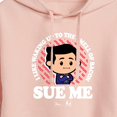 thumbnail image 3 of The Office - Bacon Sue Me - Juniors Cropped Pullover Hoodie, 3 of 5