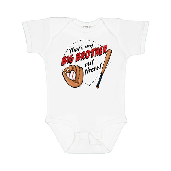 Inktastic That's My Big Brother out There Baseball Boys or Girls Baby Bodysuit
