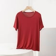 thumbnail image 6 of Hvyesh Plus Size T-Shirts for Women Short Sleeve Basic Tees Soft Crew Neck Trendy Summer Tops for Casual Outfits 2025, 6 of 6