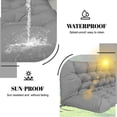 thumbnail image 5 of SDJPOI 2-3 Seater Porch Swing Replacement Cushion, Thicken 4" Waterproof Outdoor Bench Cushions with Backrest for Outdoor Furniture, 5 of 7