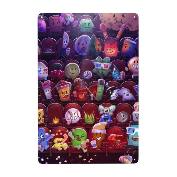 Retro Metal Tin Sign Battle For Dream Island Bfdi Wall Decor Poster for Home Club Coffee 8"x12"