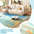 thumbnail image 7 of Mid-Century Modern Abstract Area Rug, Colorful Washable Low-Pile Decorative Carpet for Entryway Home Office,5'x8',Blue, 7 of 7
