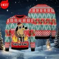 thumbnail image 4 of Sudadera con estampado 3D de Feliz Navidad Suéter navideño con gráfico de Papá Noel Suéter navideño feo de moda para hombres Nuevos suéteres, 4 of 5