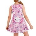 thumbnail image 2 of FOR U DESIGNS Axolotl Cherry Blossom Tank Top Dress Girls Novelty Sleeveless Swing Twirl Sundress Casual Holiday Party Skater Dress for Kids Age 13-14 Years Old, 2 of 6