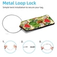 thumbnail image 2 of Square 2Pack PU Leather Tropical Fruits Cruise Luggage Tag with Privacy Cover and Stainless Steel Ring - Suitable for Travel Handbags Backpacks Luggage Tags, 2 of 6