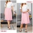 thumbnail image 4 of Xuanfei Women Swiss Dots Elastic Waist Wide Hem Mid-Length Skirt, 4 of 8