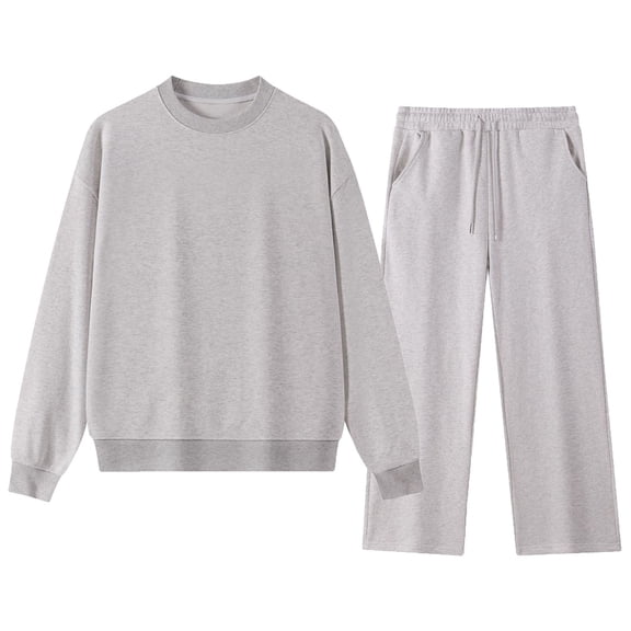 Kakii Men's 2 Piece Casual Outfits Crewneck Sweatshirt Tracksuit & Joggers Sweatpants Sweatsuit Set