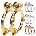 thumbnail image 1 of 8pcs Round Clip on Earring Backs Clip on Earring Converter Earring Findings Components, 1 of 4