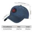 thumbnail image 4 of ZICANCN Graffiti Casquette de Baseball Ajustable Fleurs Rouges Femmes, Chapeaux pour Hommes Adulte Coton Denim Lavé Casquettes de Baseball Mode Bleu Marine, 4 of 6