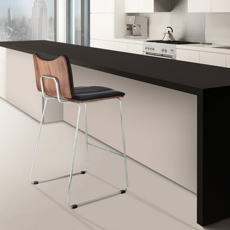 bar counter height modern stool leather stainless steel monica brushed walnut faux mentality today opens dialog displays option button additional