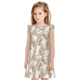 Zufioo Retro Bunny Flower Girls Nightgowns Toddler Girl Pajamas Soft
