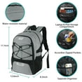 thumbnail image 6 of WOLT Basketball Backpack Bag with Separate Ball Holder & Shoes Compartment 1 Pack, Drop Lightgray, 6 of 6