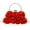 Red, variant on Women Evening Clutch Bag Rose Flower Floral Satin Small Purses with Detachable Strap for Wedding, Party, Prom