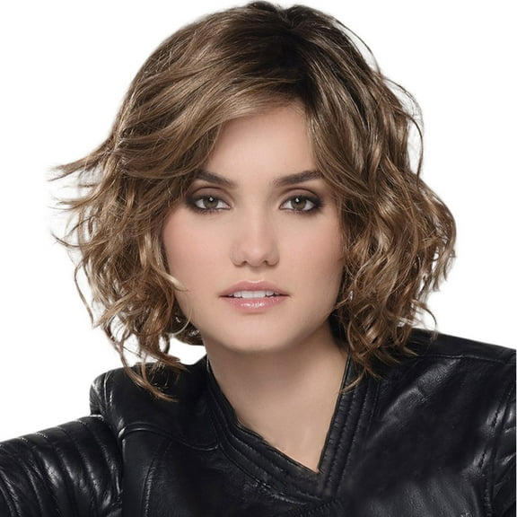 Beauos Clearance Hair Fashion Female Short Wig Hair Fiber Natural Curly Wigs Hair Synthetic Wig, Wigs for Women Clearance Sale, 1 Wig