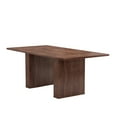 thumbnail image 4 of PHOYAL Walnut Rectangle Dining Table for 6-8, Farmhouse Double Pedestal Kitchen Table, 78.74"L, 39.37"W, 4 of 9