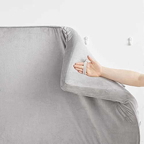 Rainha Cushioned College Dorm Headboard Plush Glacier Gray
