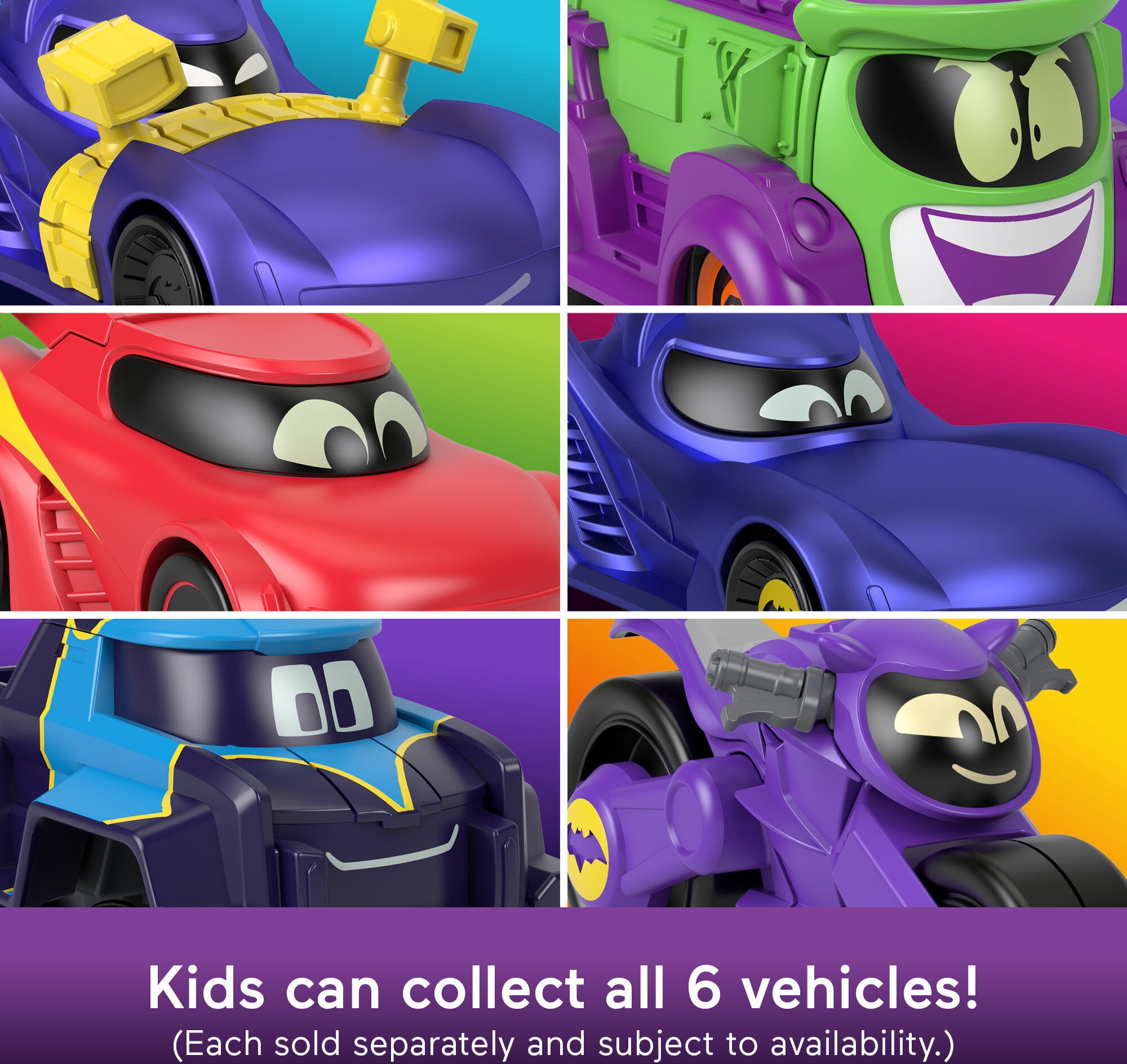 Fisher-Price DC Batwheels 1:55 Scale Diecast Car & Truck Play Vehicle Collection (Styles May Vary, Each sold separately)