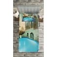 thumbnail image 3 of Ambesonne Pool Quilted Bedspread Set 2 Pcs, Spa Resort Relaxing, Twin Size, Blue Aqua Beige, 3 of 3