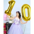 thumbnail image 2 of Gold Number 10 Balloon 40 inch, 10 Number Balloon, 10th Gold Birthday Decorations, 10 Year Old Girlss Boyss Golden Party Supplies, 2 of 18