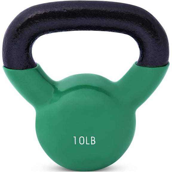 JFIT Kettlebell Weights Vinyl Coated Iron, 10 LB