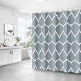 thumbnail image 2 of Grey Blue Fabric 72 x 72 Inch Cloth Shower Curtain, Waterproof Design and Polyester, Quick-Drying, Heavy Duty Shower Curtains Set for Bathroom, Machine Washable with 12 Metal Hooks, 2 of 6
