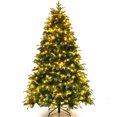 thumbnail image 2 of Patiojoy 7FT Hinged Life-Like Christmas Tree W/ 450 LED Lights Pre-Lit Artificial Xmas Tree W/ 1315 PE & PVC Leaves, 2 of 10