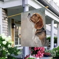 thumbnail image 4 of Dog Beagle House Flag 28 x 40 Inch Large Vertical Double Sided Portrait Oil Painting on Old Vintage Color Grunge Paper Seasonal Outside Décor for Garden Yard Farmhouse Flags, 4 of 5