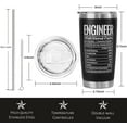 thumbnail image 4 of Engineer Tumbler with Lid and Straw- Funny Engineer Gifts for Engineers -Engineer Mug, Cup, Skinny Tumbler - Matte Black Thermal Insulated Tumblers 20 Oz- Nerd Gifts(Nutritional Facts), 4 of 6