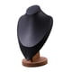 thumbnail image 5 of Busto de exhibición de collares, soporte de collar para mujer, decoración del hogar, vitrina, base de madera Negro Medio, 5 of 9