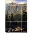 thumbnail image 1 of Ceramic Tile Mural-Albert Bierstadt Landscapes Painting 61. 17" w x 25.5" h using (24) 4.25 x 4.25 ceramic tiles, 1 of 3
