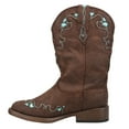 thumbnail image 3 of Roper Girls Heart Embroidery Square Toe Cowboy   Casual Mid Calf Boots, 3 of 5