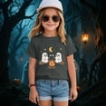thumbnail image 2 of CAUYDY Halloween Shirts for Kids Toddler Pumpkin Ghost Skeleton Cotton Tshirt Clothes(Dark Gray,11-12 Y), 2 of 5
