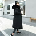 thumbnail image 4 of Viikei Winter Jackets Women Cotton Jacket for Women Women Plus Size Jackets and Coats Winter Warm Fashion Long Solid Slim Fur-Collar Zipper Thicker Down Jacket Coat, 4 of 9
