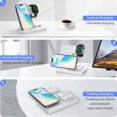 thumbnail image 4 of Wireless Charger Station, 15W Wireless Charging Stand for iPhone 16 15 14 13 12 11 Pro Max Plus XS XR SE X 8,Charger Stand for Apple Watch Series & Air pods 4 3 2 Pro, 3 in 1 Fast Charger White, 4 of 8