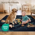 thumbnail image 4 of ODIKA 6'x9' Ultra-Soft Area Rug, System Universe Map With Planet And Star Cluster Motif Galaxy Flowing None Washable, Bare feet friendly, Silk-Touch for Guest Room, Bedroom, 4 of 7